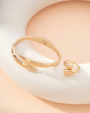 Conjunto bracelete + anel