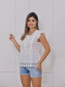 Blusa com babados