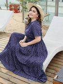 Vestido fluido estampado