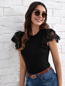 Blusa de manga borboleta