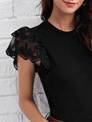 Blusa de manga borboleta