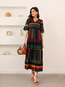 Vestido bata listrado