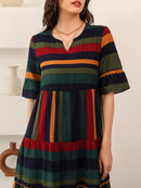 Vestido bata listrado