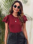 Blusa de manga borboleta