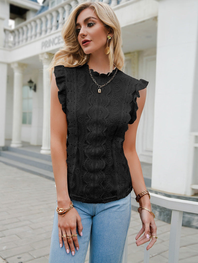 Blusa com renda australiana