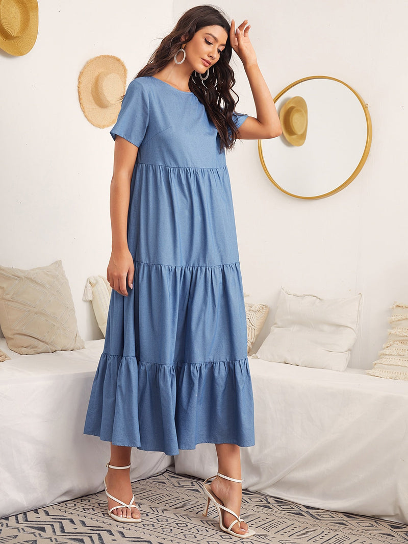 Vestido com babado