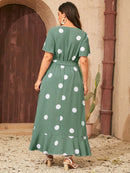 Vestido com estampa poá