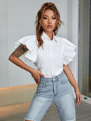 Camisa Manga de babados