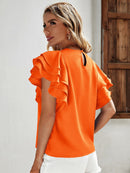 Blusa manga em camadas