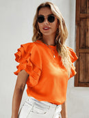 Blusa manga em camadas