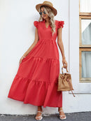 Vestido com manga borboleta