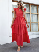 Vestido com manga borboleta