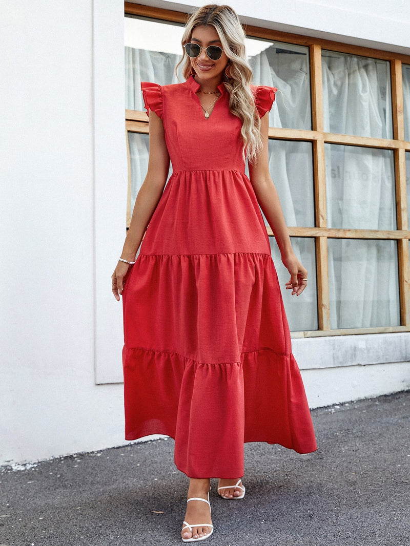 Vestido com manga borboleta