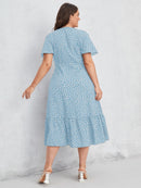 Vestido com estampa poá