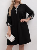 Vestido com viés estampado