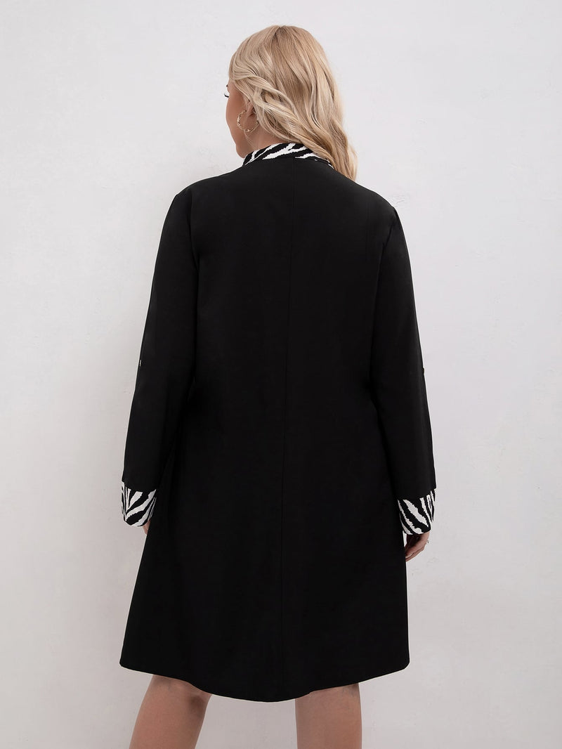 Vestido com viés estampado