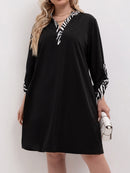 Vestido com viés estampado