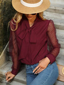 Blusa Alfaiataria Manga de Tule🤩