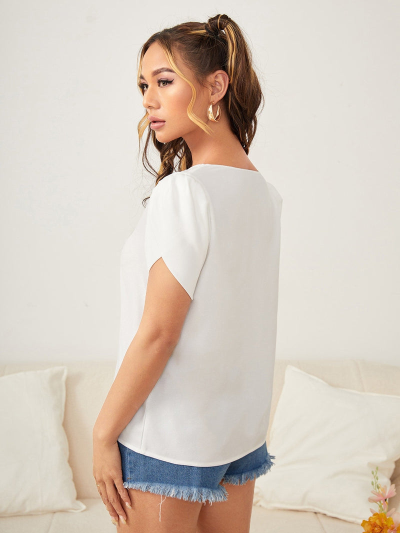 Blusa manga pétala