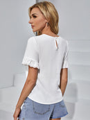 Blusa manga com babado