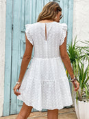 Vestido de lese com babado