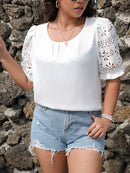Blusa com detalhe em lese