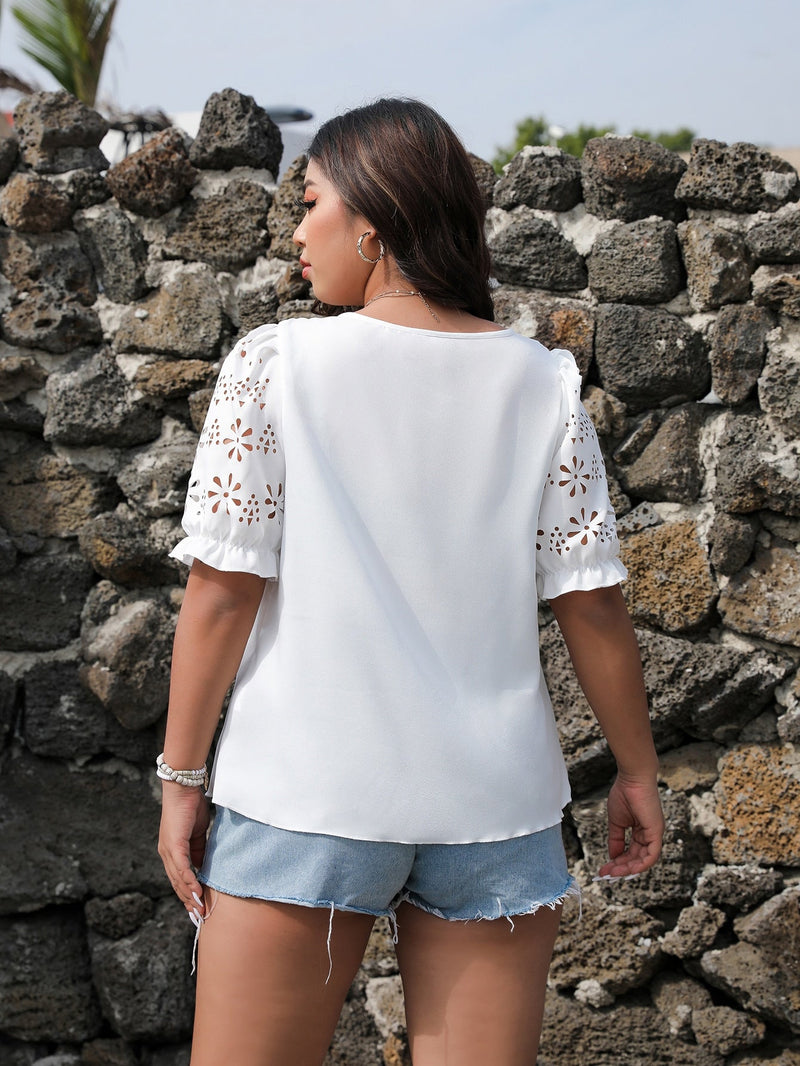 Blusa com detalhe em lese