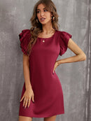 Vestido manga borboleta