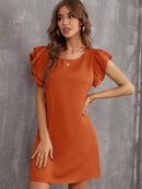 Vestido manga borboleta