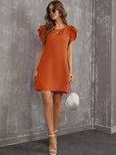 Vestido manga borboleta