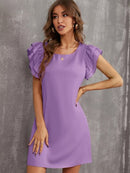 Vestido manga borboleta