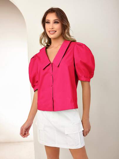 Blusa manga bufante