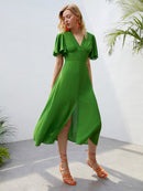 Vestido feminino com botões