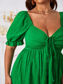 Vestido decote coração