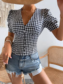 Blusa com estampa Xadrez