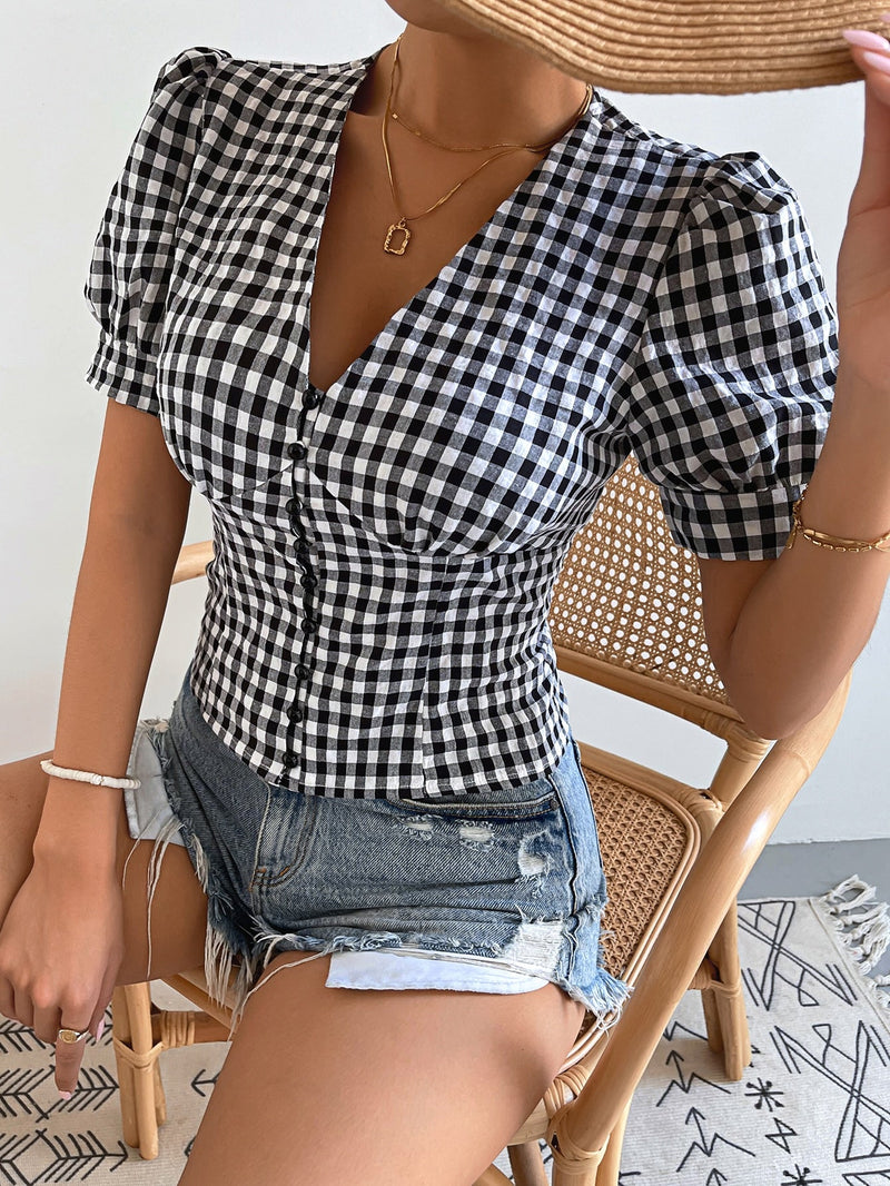 Blusa com estampa Xadrez