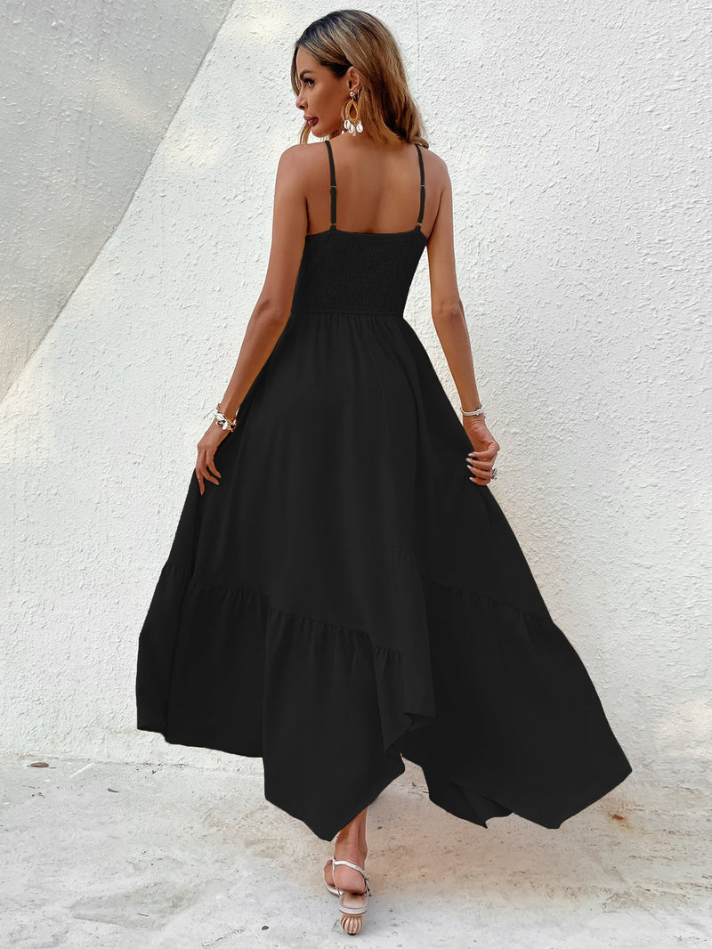 Vestido barra assimétrica