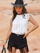 Blusa com manga de renda