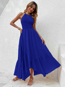 Vestido barra assimétrica