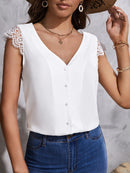 Blusa com renda guipura