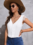 Blusa com renda guipura