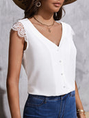Blusa com renda guipura