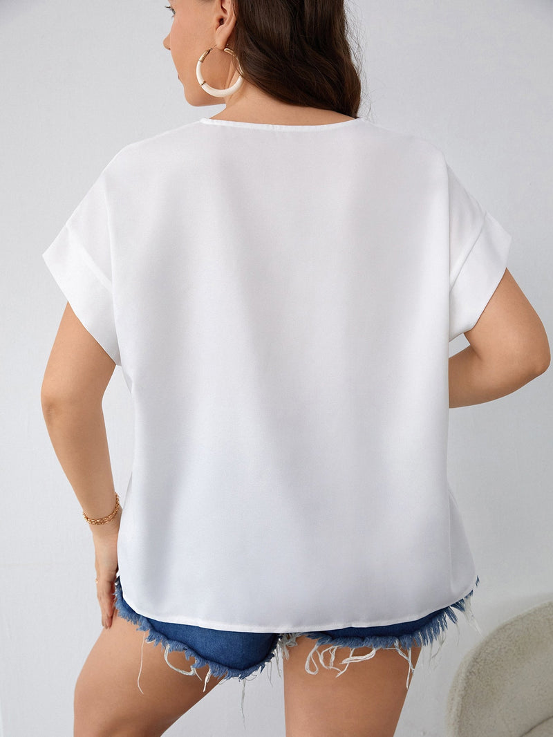 Blusa com decote em V