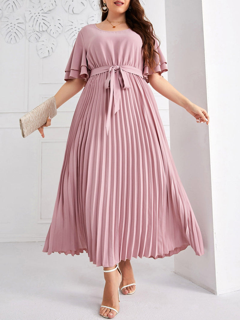 Vestido com plissado