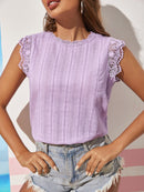 Blusa com manga de renda