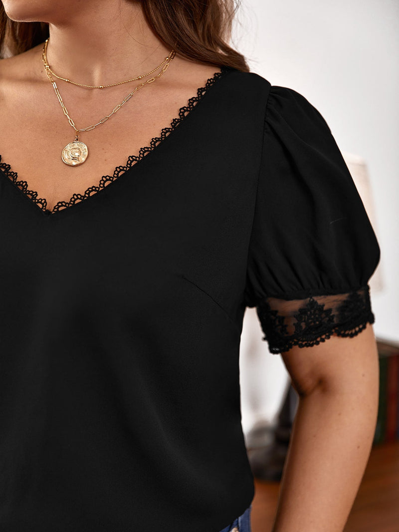 Blusa contraste nas costas - Plus size