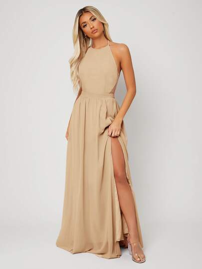 Vestido fenda - linha festa