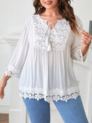 Bata com renda de guipura