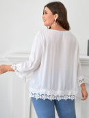 Bata com renda de guipura