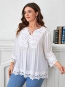 Bata com renda de guipura